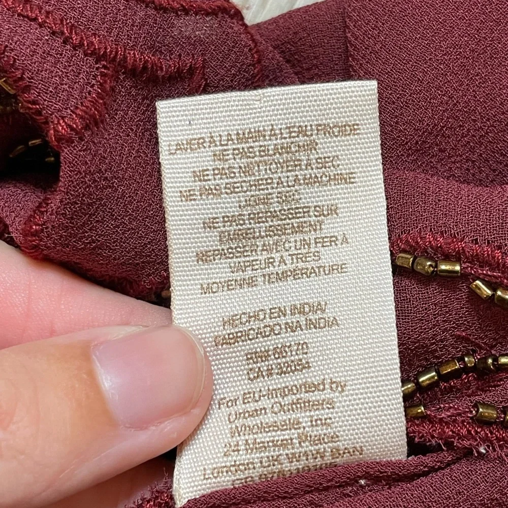 Free people sheer chiffon beaded slip tunic - Picture 7 of 7